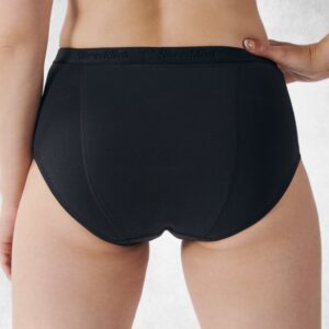 antybąkowe majtki damskie czarne tył