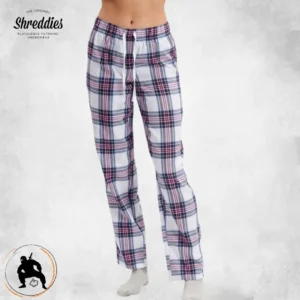 Antyzapachowa i antybąkowa piżama damska, różowa kratka, przód