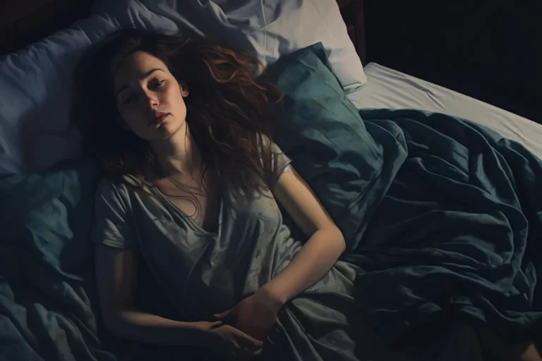kobieta cierpi na ból brzucha w nocy
